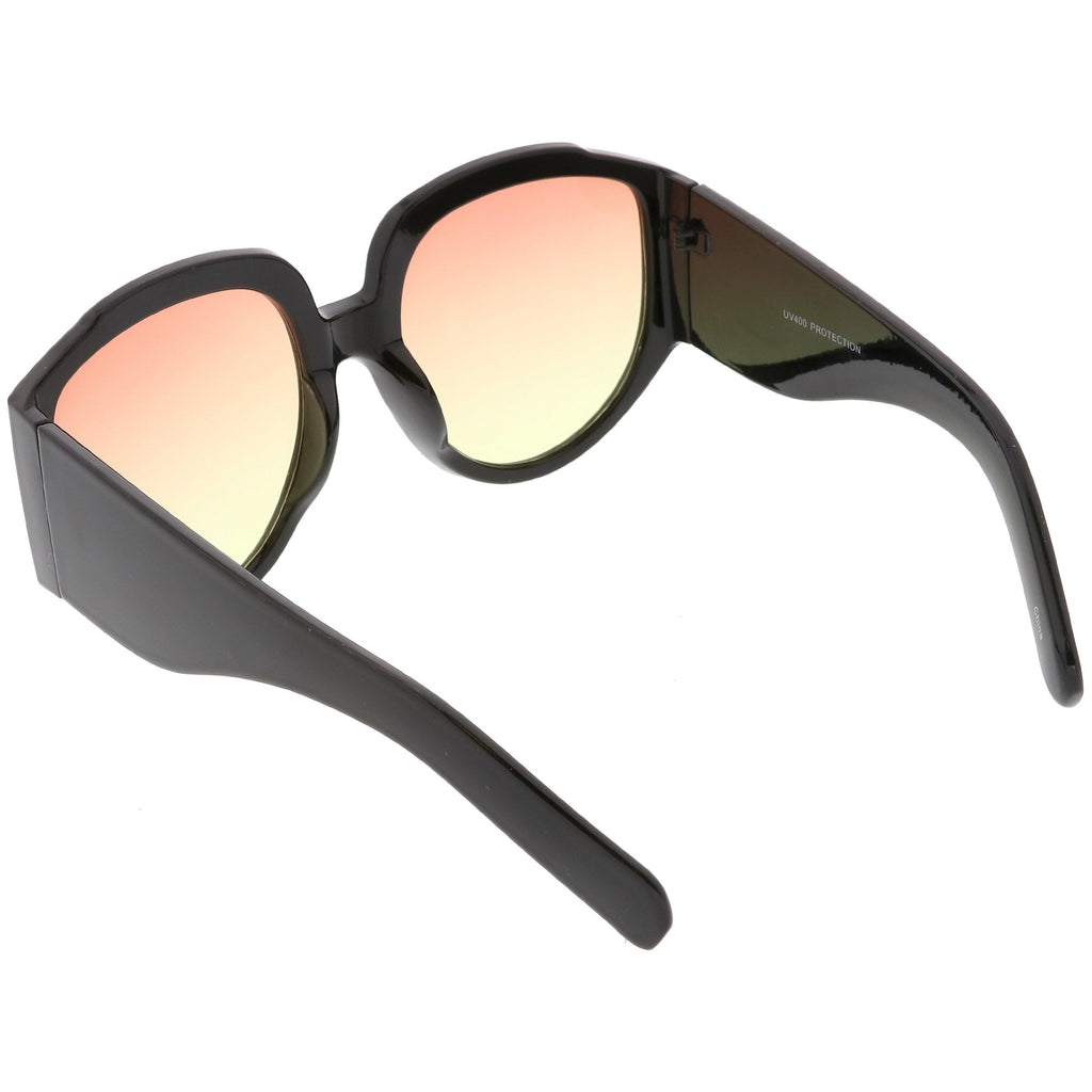 Women's Oversize Geometric Gradient Color Tone Sunglasses C620
