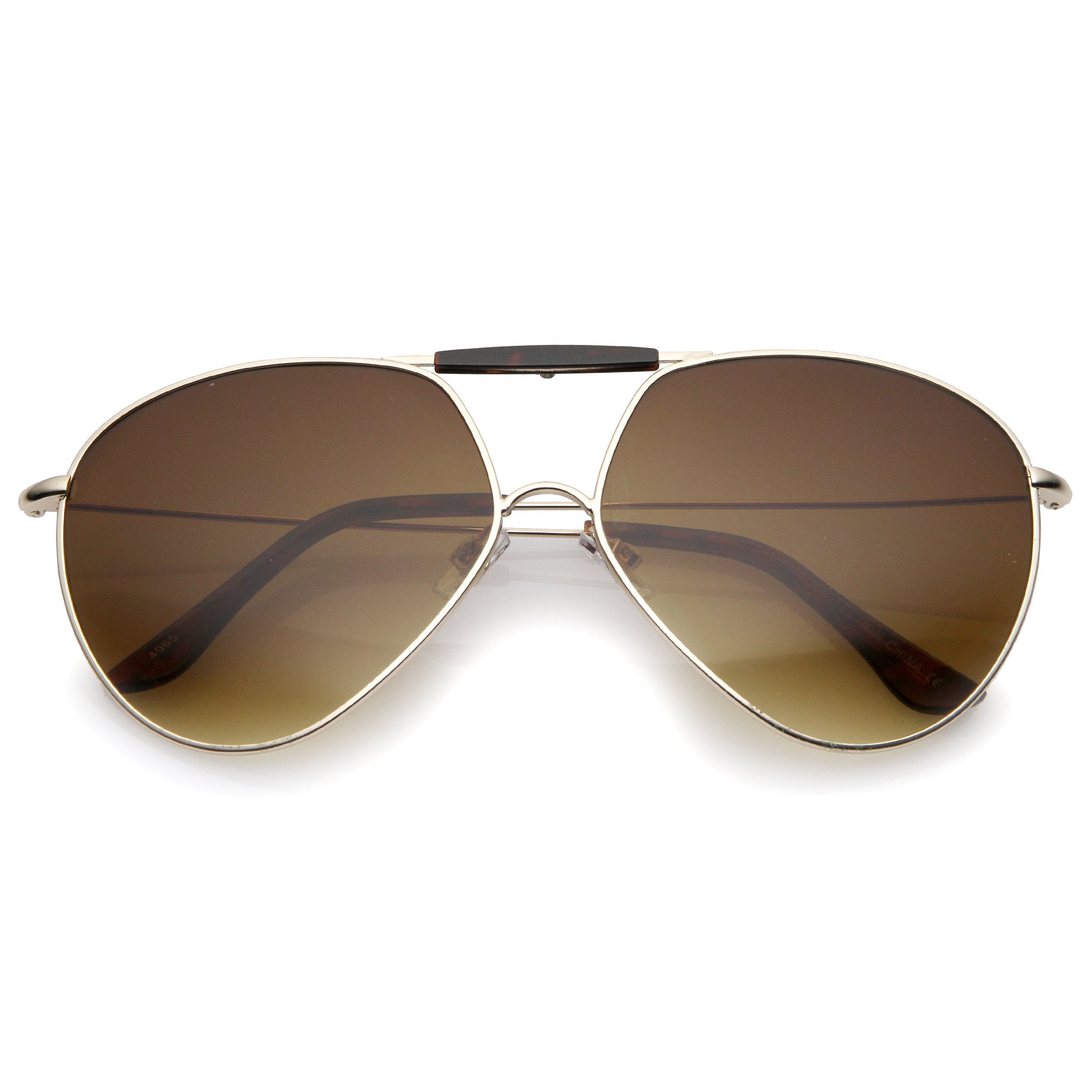 Modern Oversize Geometric Tear Drop Metal Aviator Sunglasses A734