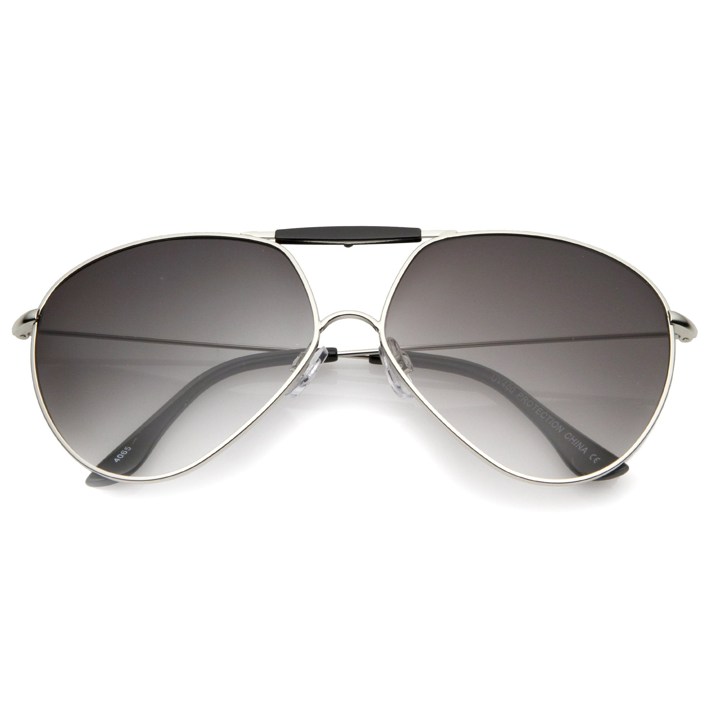 Modern Oversize Geometric Tear Drop Metal Aviator Sunglasses A734