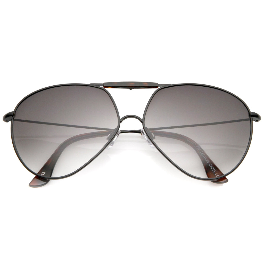 Modern Oversize Geometric Tear Drop Metal Aviator Sunglasses A734