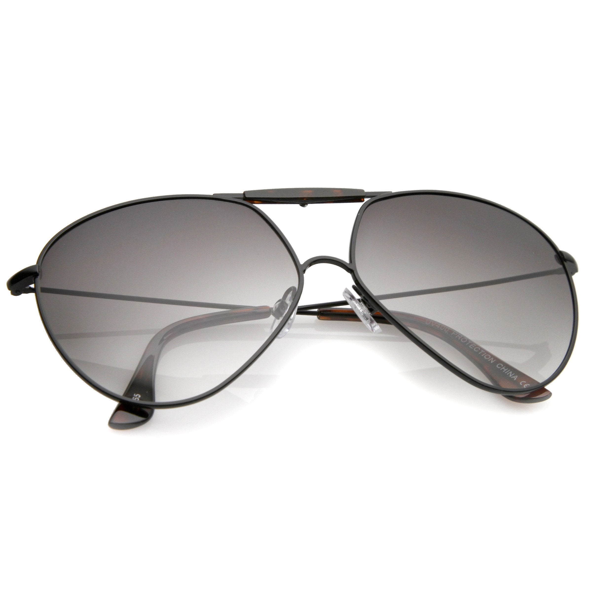 Modern Oversize Geometric Tear Drop Metal Aviator Sunglasses A734