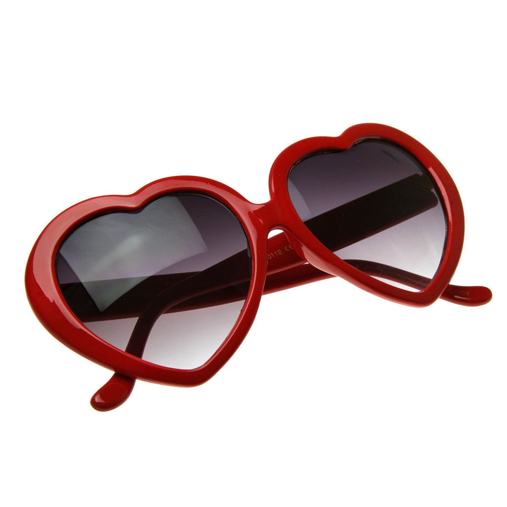 Cute Womens Lolita Sweet Heart Shape Sunglasses 8182