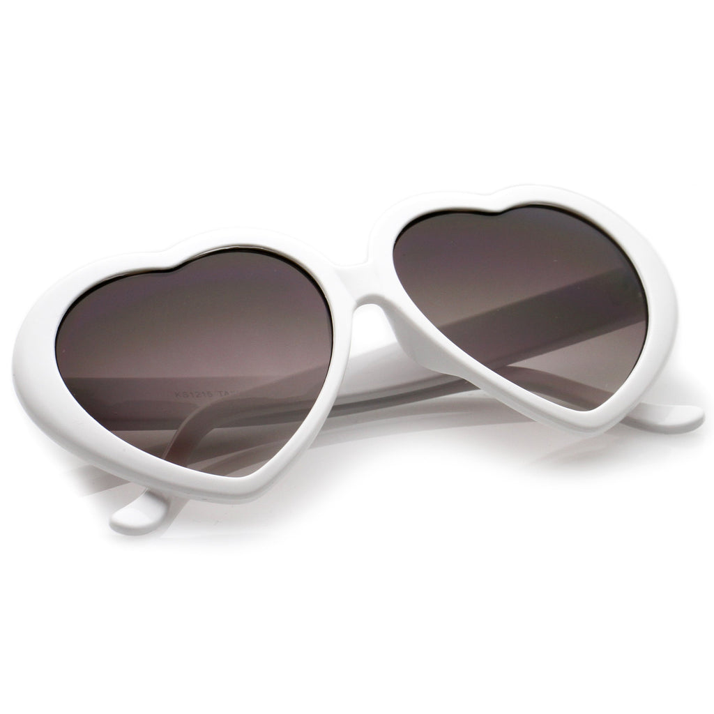 Cute Womens Lolita Sweet Heart Shape Sunglasses 8182