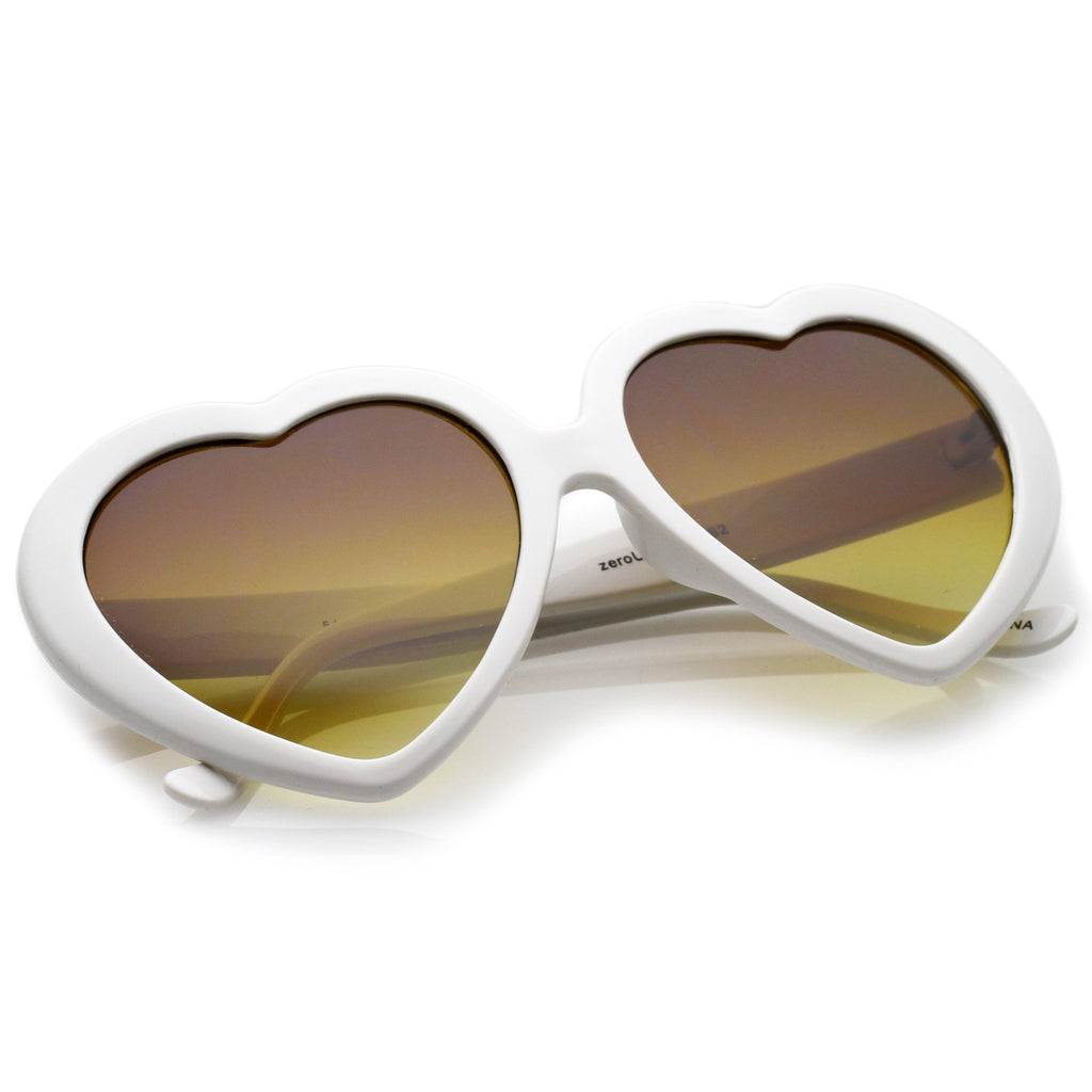Cute Womens Lolita Sweet Heart Shape Sunglasses 8182