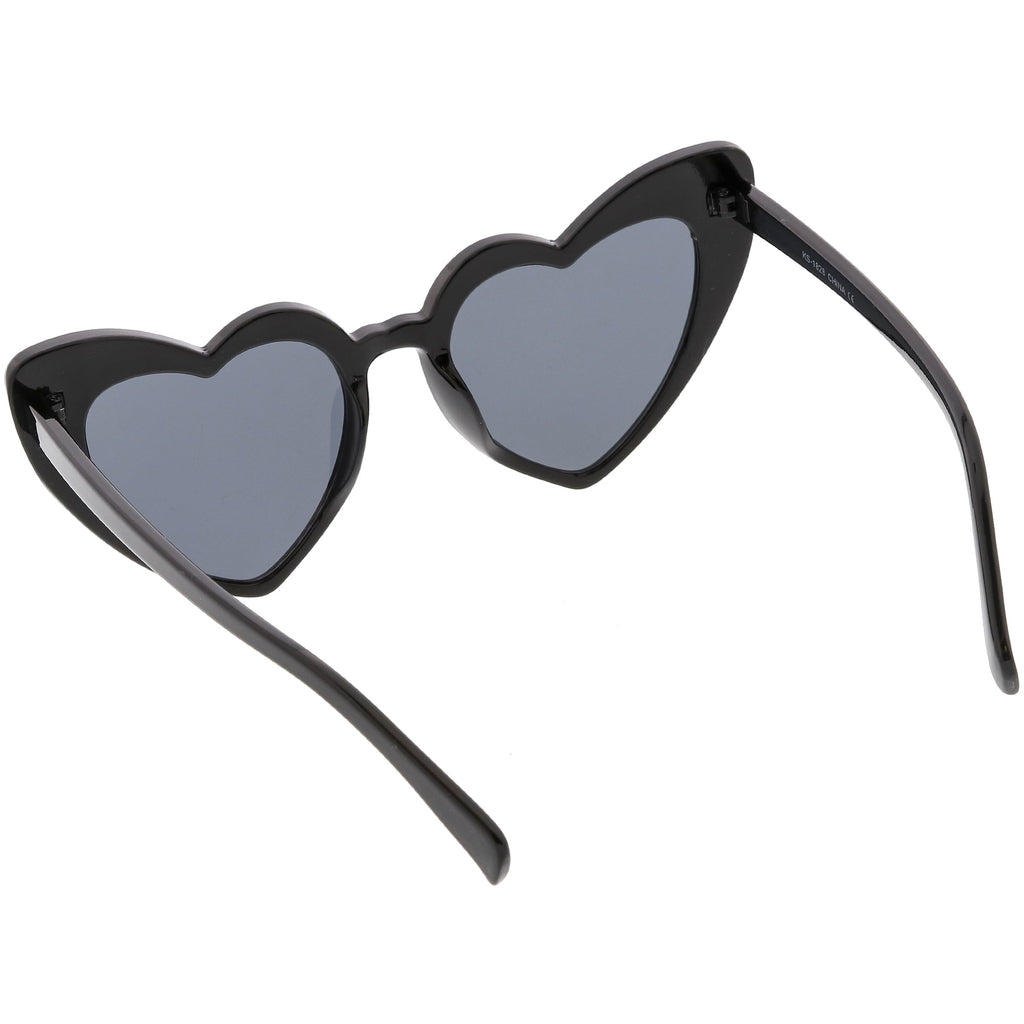 Women's Oversize Translucent Cat Eye Heart Shape Sunglasses C577