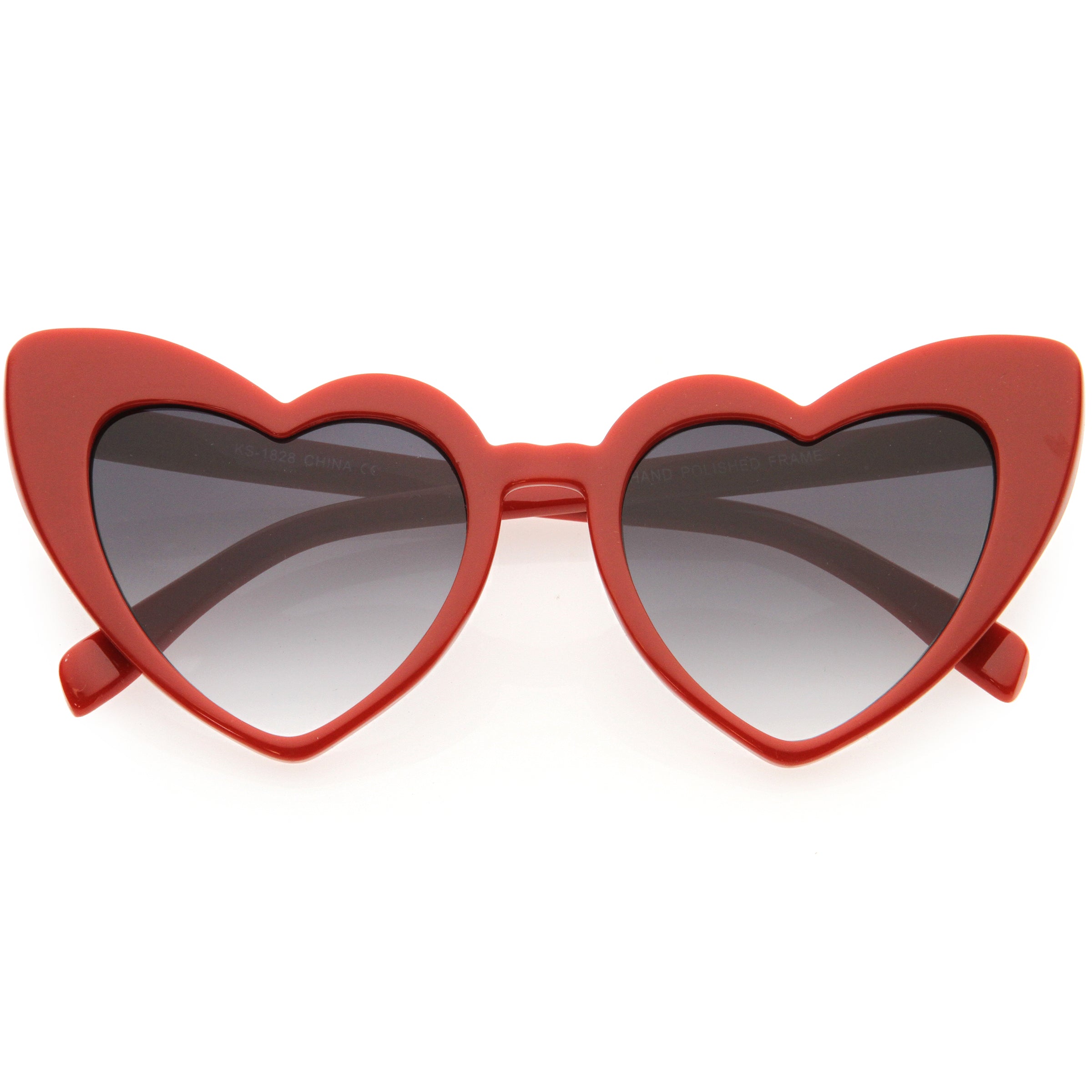 Women's Oversize Translucent Cat Eye Heart Shape Sunglasses C577