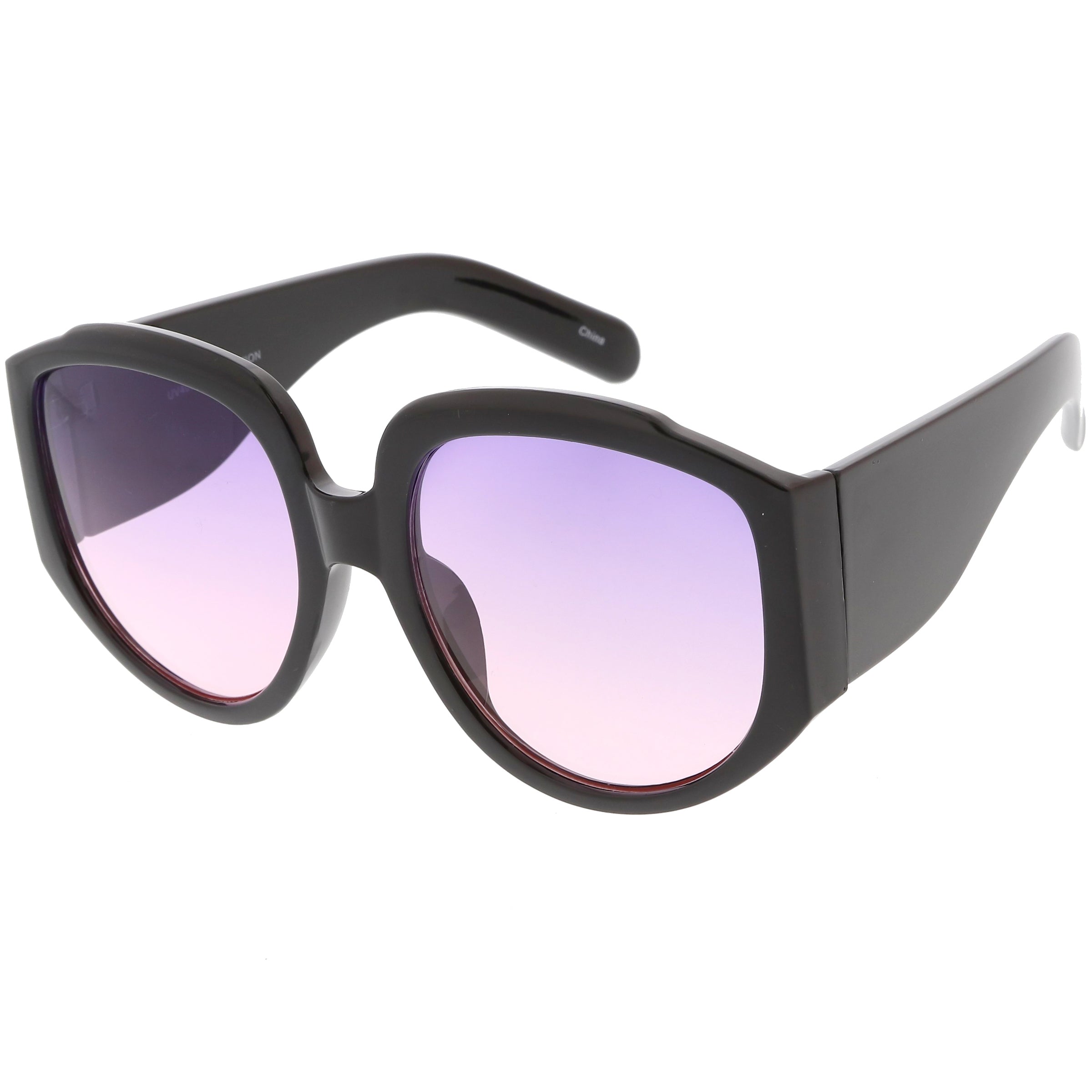 Women's Oversize Geometric Gradient Color Tone Sunglasses C620