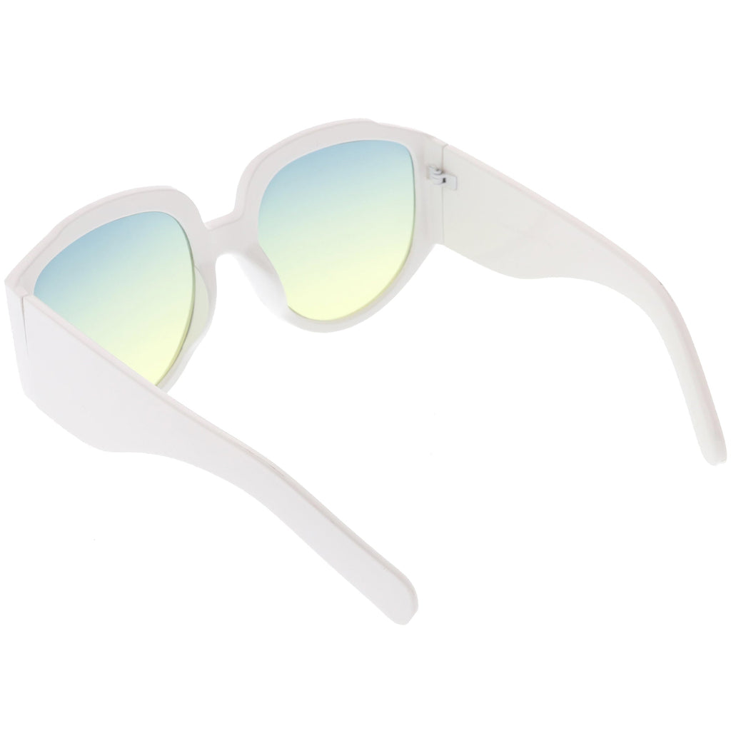 Women's Oversize Geometric Gradient Color Tone Sunglasses C620