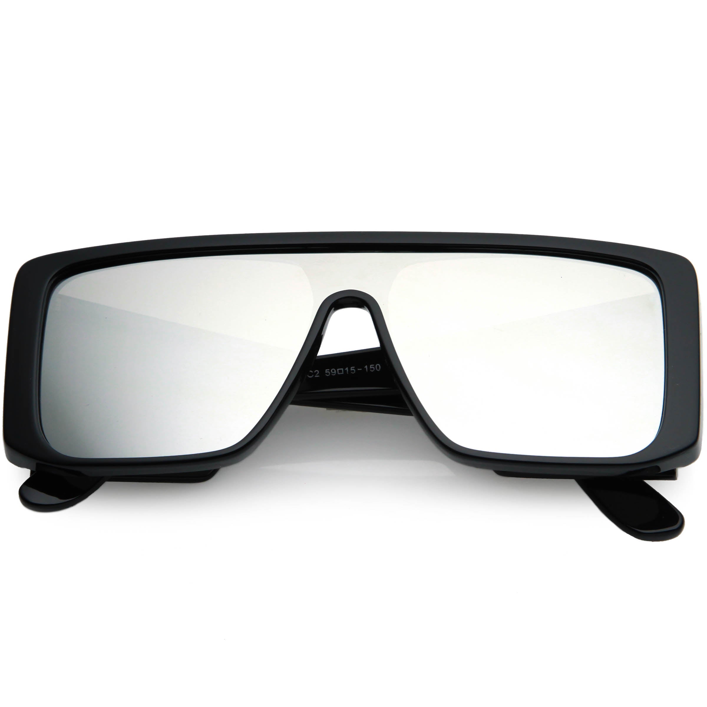 Oversize Retro Modern Square Side Window Shield Sunglasses C963